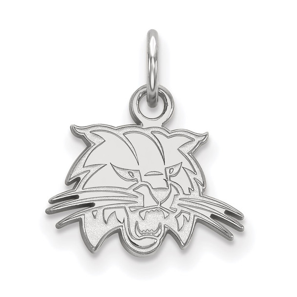 10k White Gold LogoArt Ohio University Bobcat Extra Small Pendant