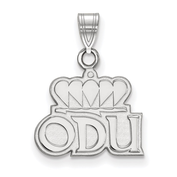 10k White Gold LogoArt Old Dominion University O-D-U Small Pendant