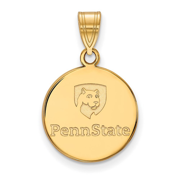 14k Gold LogoArt Penn State University Medium Disc Pendant