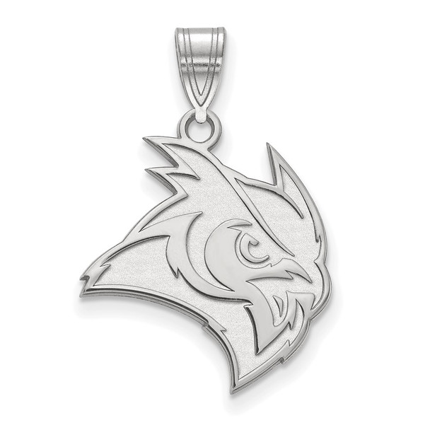 10k White Gold LogoArt Rice University Owl Large Pendant