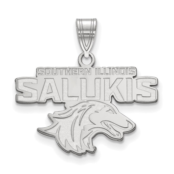 10k White Gold LogoArt Southern Illinois University Salukis Medium Pendant