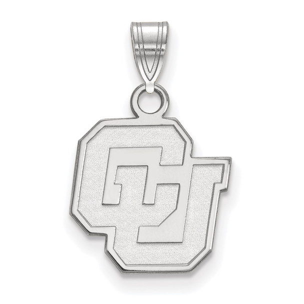 10k White Gold LogoArt University of Colorado C-U Small Pendant