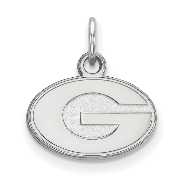 Sterling Silver Rhodium-plated LogoArt University of Georgia Letter G Extra Small Pendant