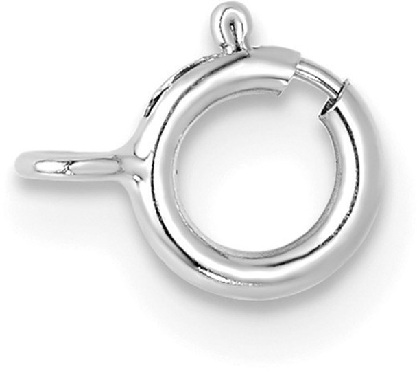5.5mm 14k White Gold Standard Weight Spring Ring Clasp