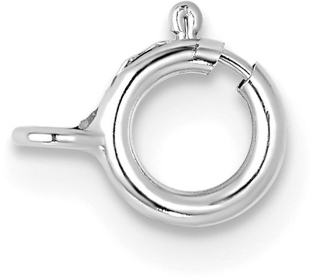 5.5mm 14k White Gold Spring Ring Clasp w/ Closed Ring