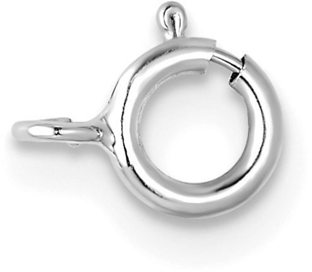 5mm 14k White Gold Standard Weight Spring Ring Clasp