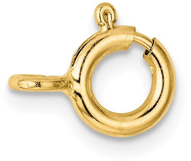 7mm 14k Yellow Gold Heavy Weight Spring Ring Clasp