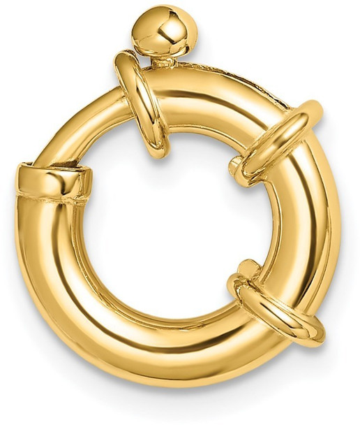 14mm 14k Yellow Gold Fancy Spring Ring Clasp