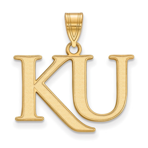 10k Gold LogoArt University of Kansas K-U Medium Pendant