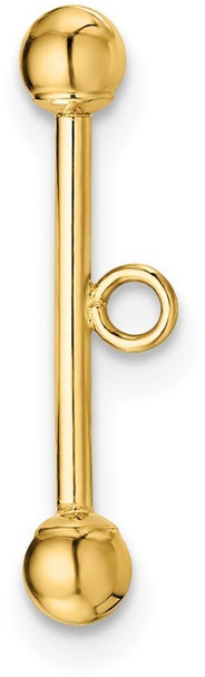 17.1mm 14k Yellow Gold Fancy Toggle Bar for Clasp