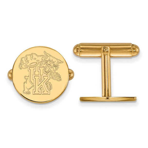 14k Gold LogoArt University of Kentucky U-K Wildcat Cuff Links