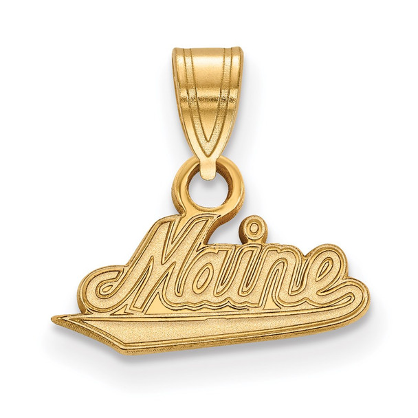 Sterling Silver Gold-plated LogoArt University of Maine Small Pendant