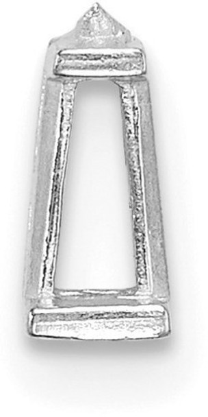 14k White Gold Tapered Baguette 2/ Air Line 3mm x 1.75mm x 2.4mm Setting