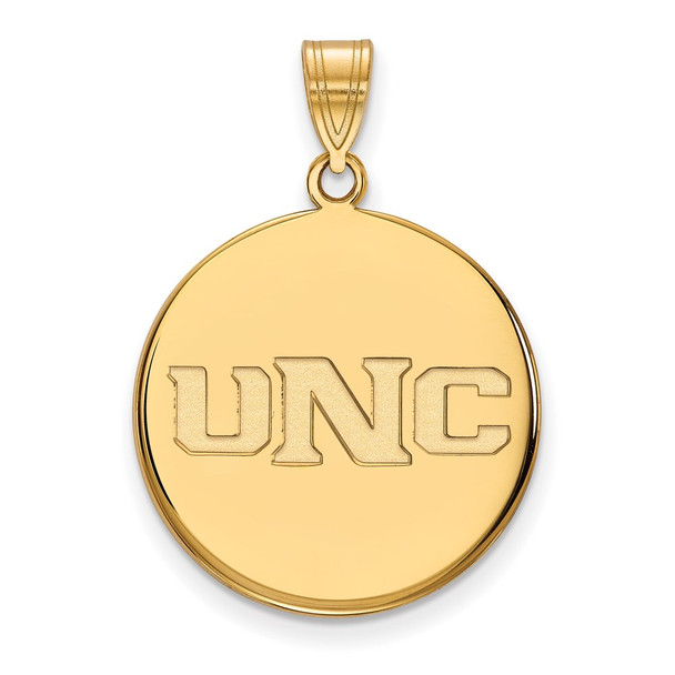 14k Gold LogoArt University of Northern Colorado U-N-C Large Disc Pendant