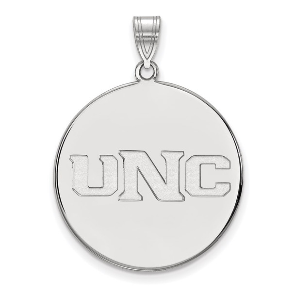 14k White Gold LogoArt University of Northern Colorado U-N-C Extra Large Disc Pendant