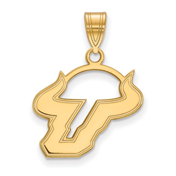 10k Gold LogoArt University of South Florida Bull Medium Pendant