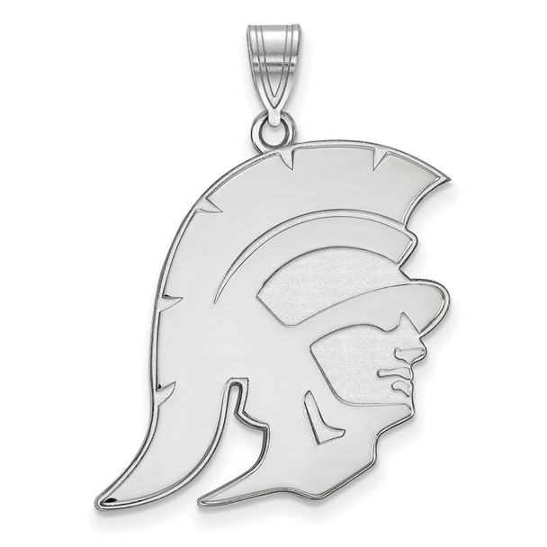 14k White Gold LogoArt University of Southern California Trojan Extra Large Pendant