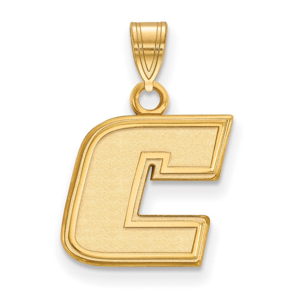 Sterling Silver Gold-plated LogoArt University of Tennessee at Chattanooga Letter C Small Pendant