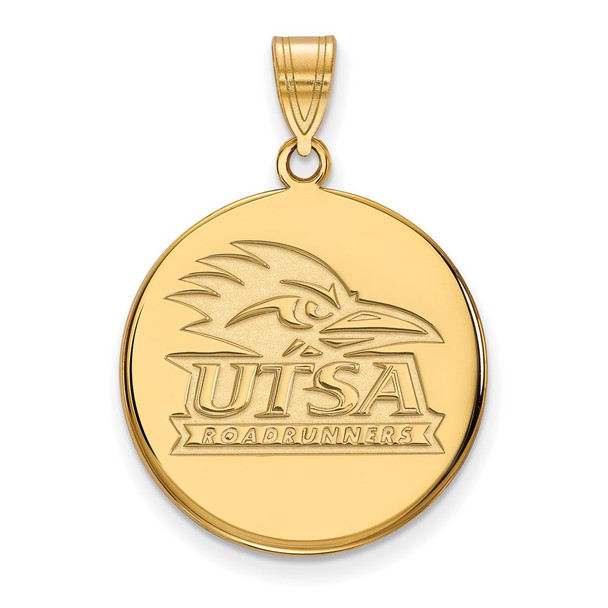 10k Gold LogoArt University of Texas at San Antonio Large Disc Pendant