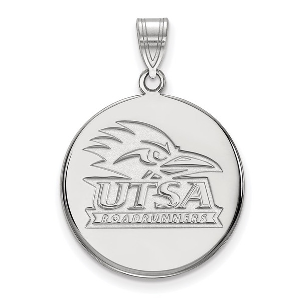 10k White Gold LogoArt University of Texas at San Antonio Large Disc Pendant