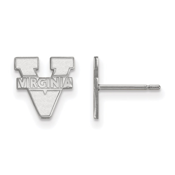 14k White Gold LogoArt University of Virginia Extra Small Post Earrings