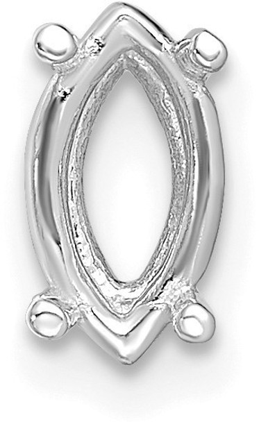 14k White Gold Marquise 4-Prong 7 x 3.5mm Wire Setting