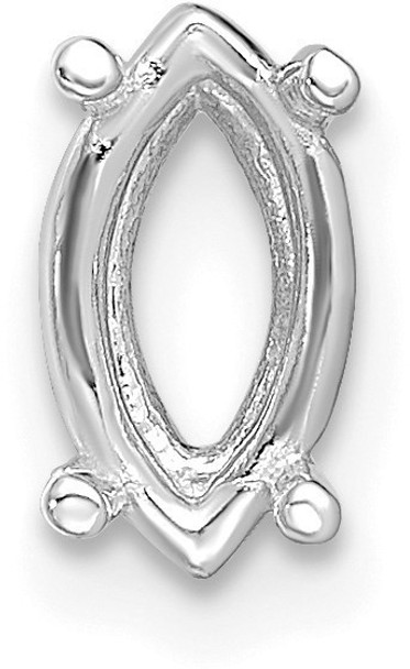 14k White Gold Marquise 4-Prong 9 x 5mm Wire Setting