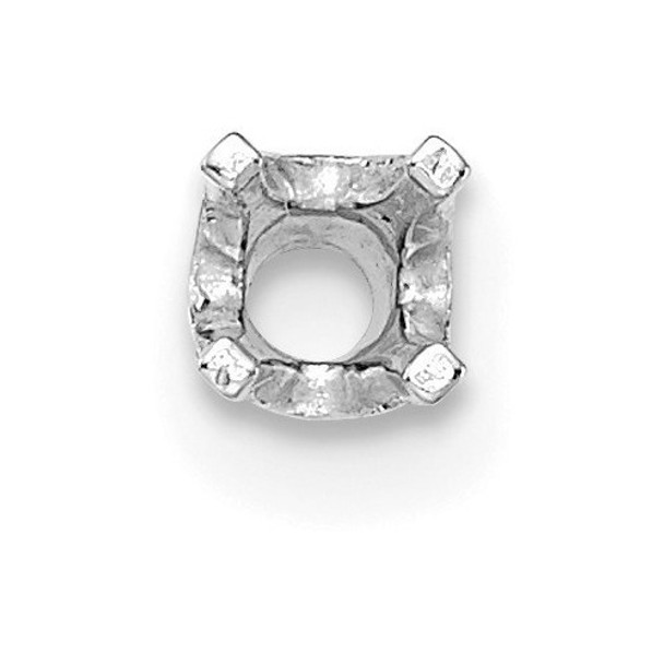 14k White Gold Round 4-Prong High Base .12ct. Setting