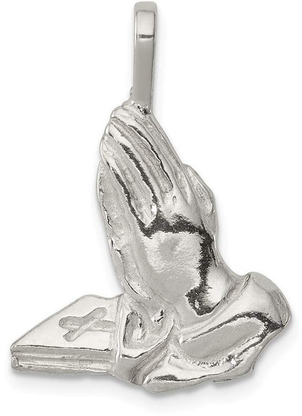 925 Sterling Silver Praying Hands Pendant QC539