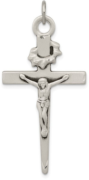 925 Sterling Silver Antiqued Crucifix Pendant QC5434