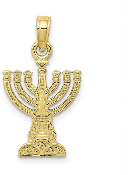 10k Yellow Gold Menorah Pendant