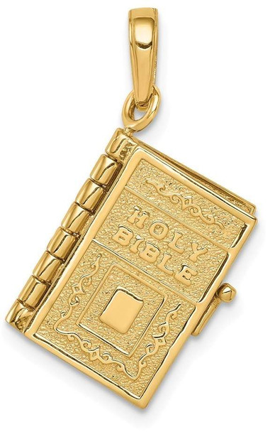 14k Yellow Gold Lord's Prayer Bible Pendant