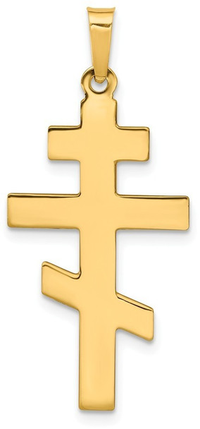 14k Yellow Gold Eastern Orthodox Cross Pendant XR576