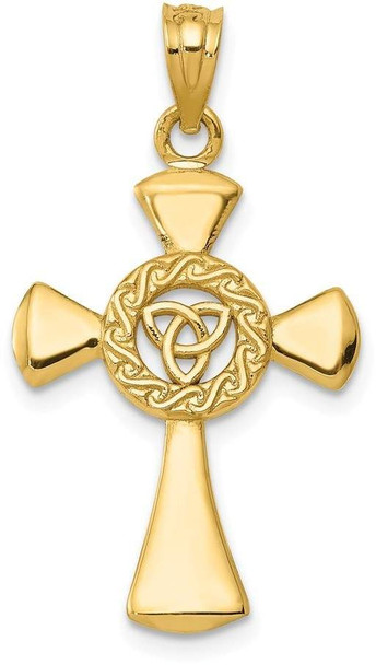 14k Yellow Gold Celtic Cross Pendant C1943