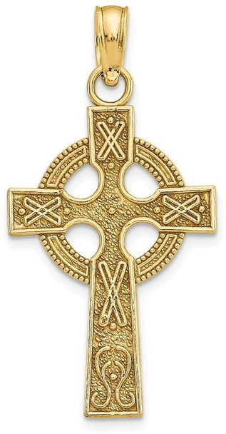 14k Yellow Gold Celtic Cross Pendant K5047