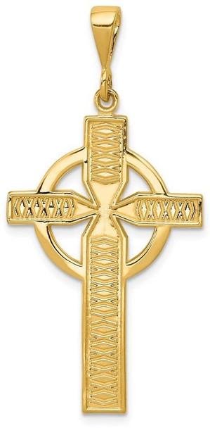 14k Yellow Gold Celtic Cross Pendant C1462