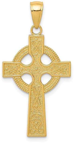 14k Yellow Gold Celtic Cross Pendant K5048