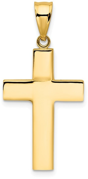 14k Yellow Gold Hollow Cross Pendant K4996