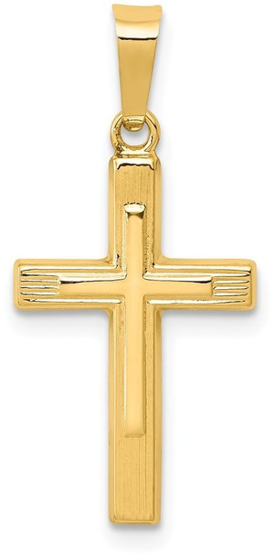 14k Yellow Gold Polished Cross Latin Pendant