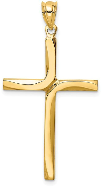 14k Yellow Gold Polished Cross Pendant K411