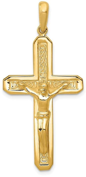 14k Yellow Gold Polished Crucifix Pendant C1984