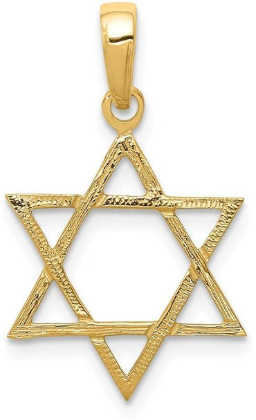 14k Yellow Gold Star Of David Pendant D3801