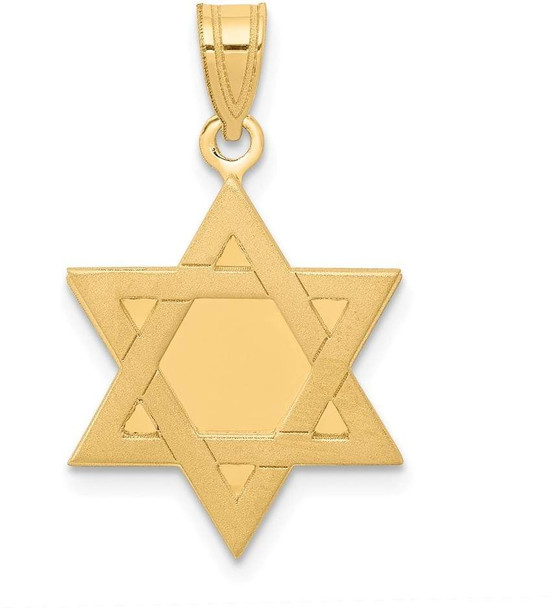 14k Yellow Gold Star Of David Pendant XK650