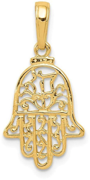 14k Yellow Gold Chamseh Pendant D3807