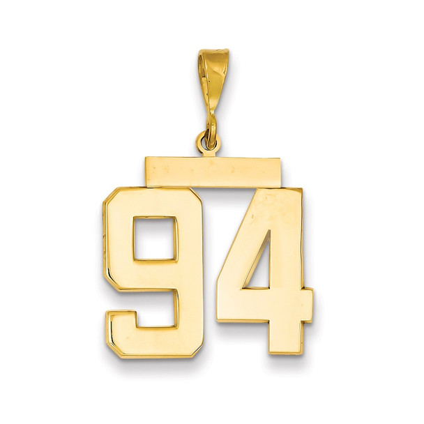 14k Yellow Gold Large Polished Number 94 Charm