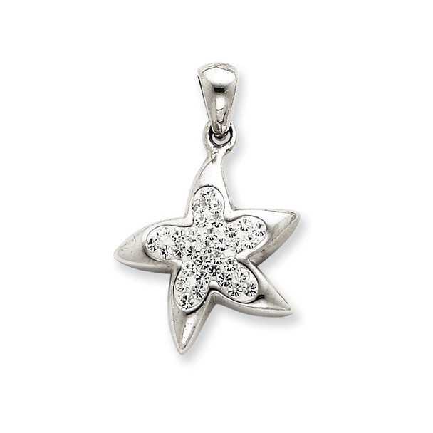 Sterling Silver Stellux Crystal Star Pendant