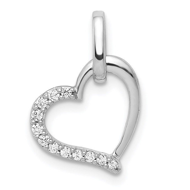 14k White Gold 1/15ctw Diamond Heart Charm PM4850-008-WA