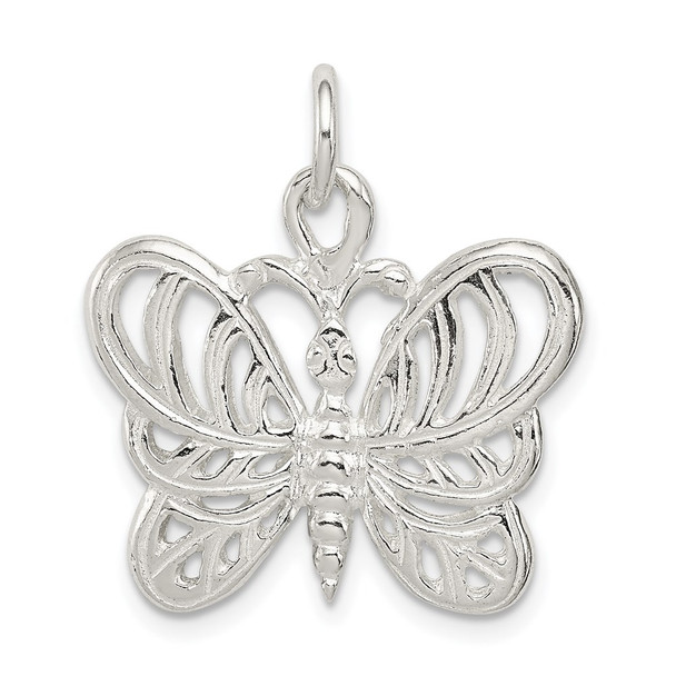 Sterling Silver Butterfly Charm QC884
