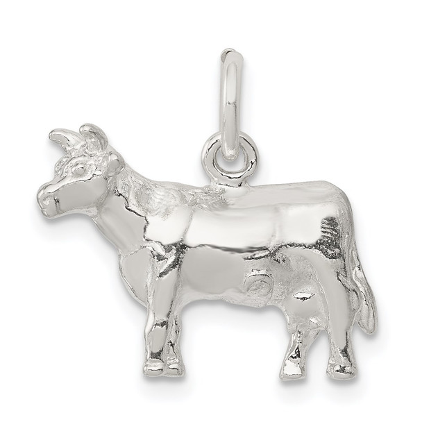 Sterling Silver Cow Charm QC904