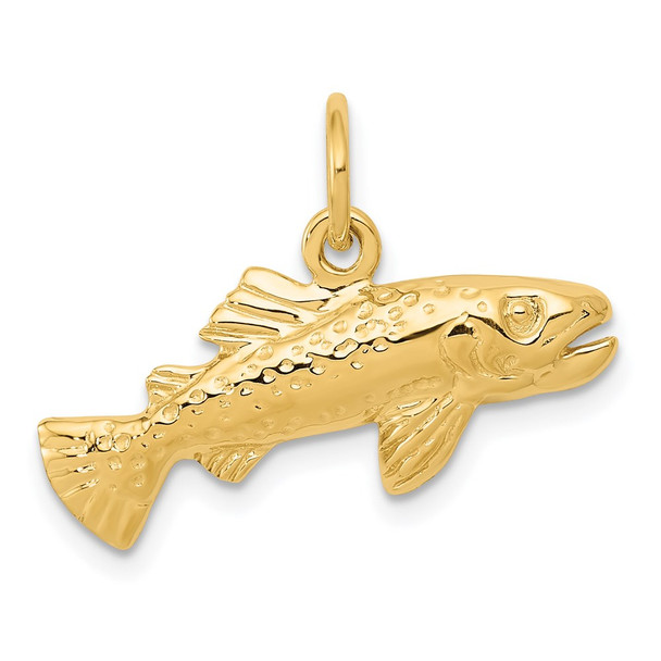 14k Yellow Gold Fish Charm